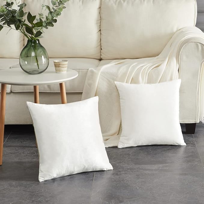 GIGIZAZA White Velvet Decorative Throw Pillow Covers - Image 4