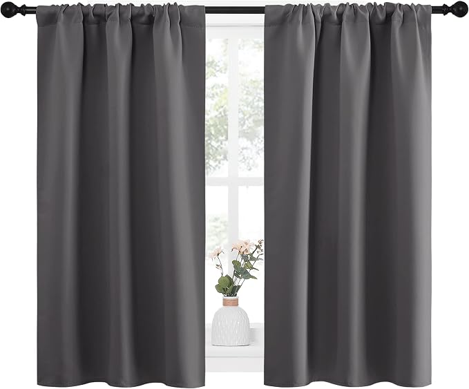 NICETOWN Grey Window Curtains for Bedroom - Image 2