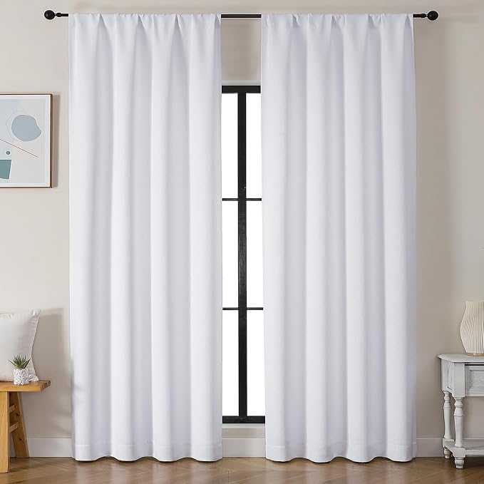 Simplebrand Ava Pure White Curtains by Simplebrand