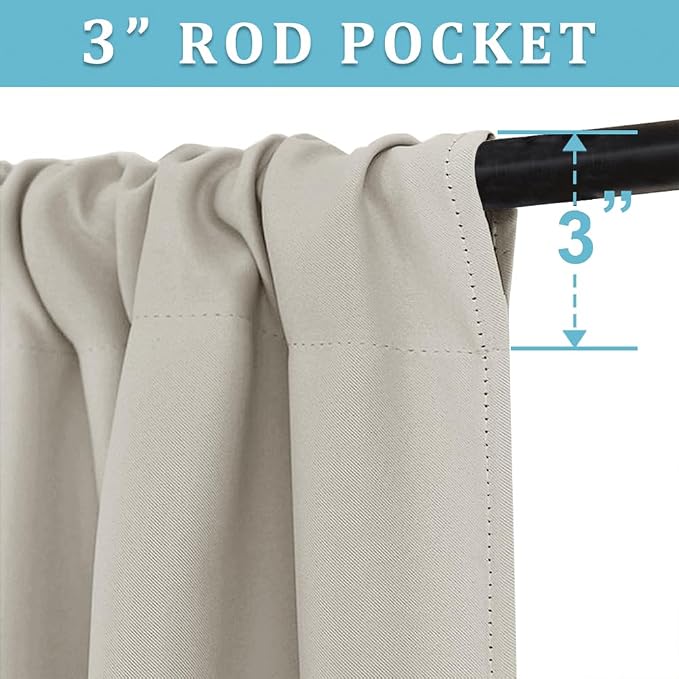 RYB HOME Short Curtains for Small Window, Sunmmer Heat Light Blocking Privacy - Image 4