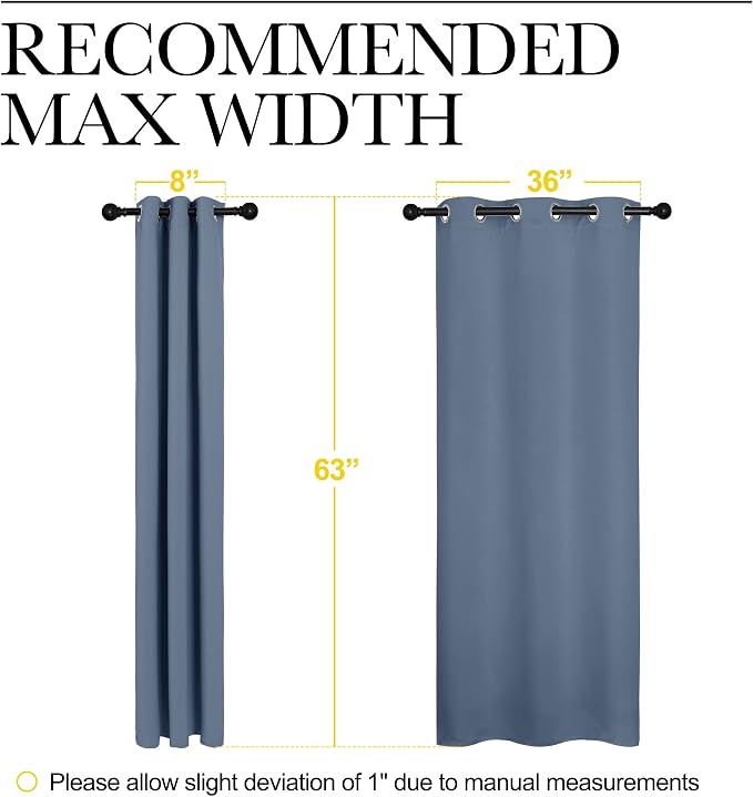 NICETOWN Home Fashion Thermal Insulated Solid Grommet Blackout Window Treatment - Image 6