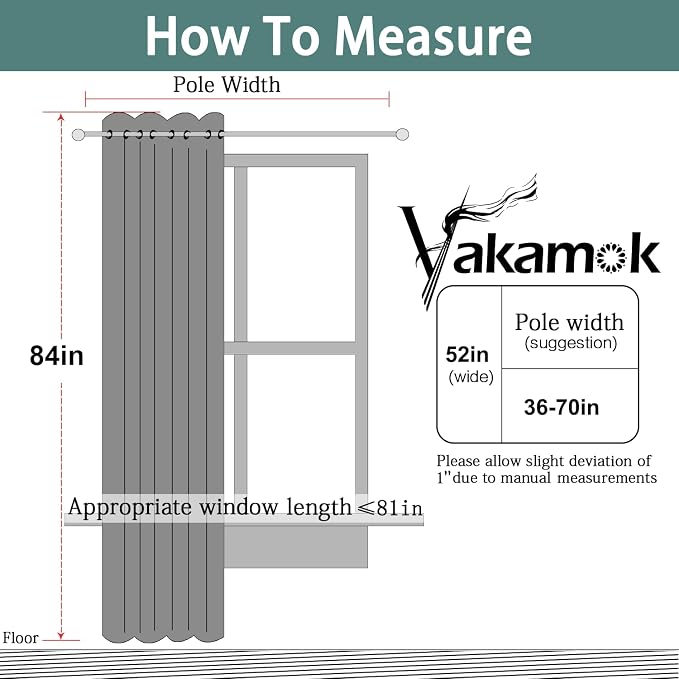 Yakamok 84 Inch Length 100% Blackout Curtains - Image 8