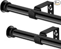 Curtain Rods 2 Pack 5/8 inch Black Curtain Rods by Alskarhem
