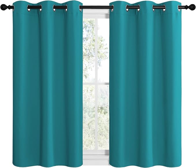 NICETOWN ROM Darkening Curtains 40 inch Length 2 Panels, Thermal Insulated - Image 2