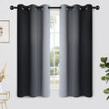 Yakamok Light Blocking Ombre Curtains, Room Darkening Grommet Window Drapes by Yakamok