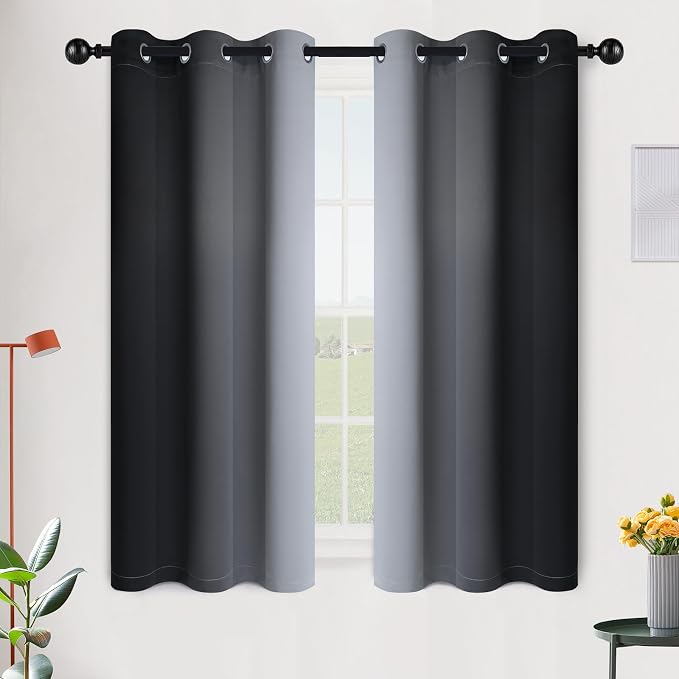 SimpleHome Ombre Room Darkening Curtains 54 inches Length by SimpleHome