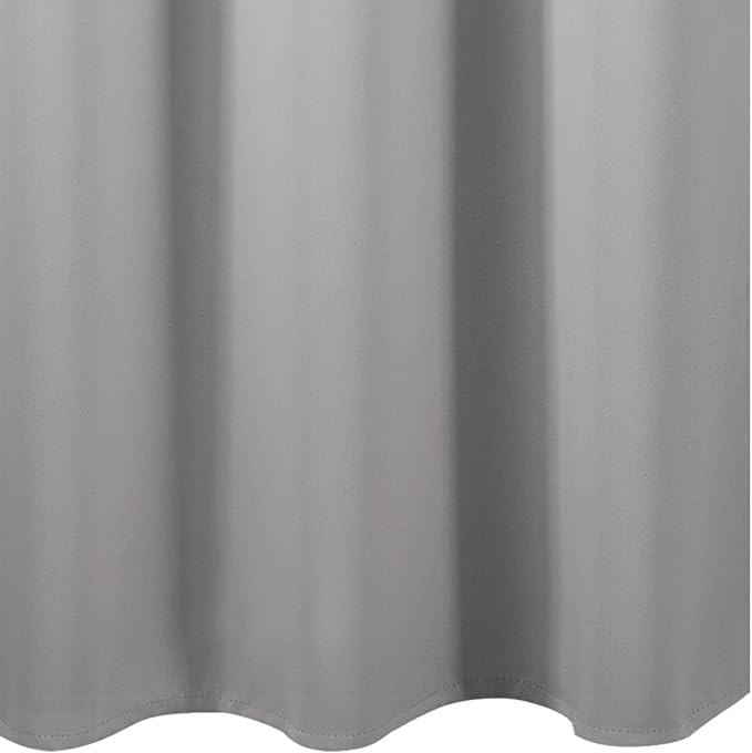LEMOMO Blackout Curtains 66 x 72 Inch Long Light Grey Curtains Set of 2 Panels - Image 8