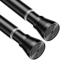 AIZESI Black 2pcs Spring Tension Rods 17 to 26 Inch, Small Curtain Rods No by AIZESITENSIONROD