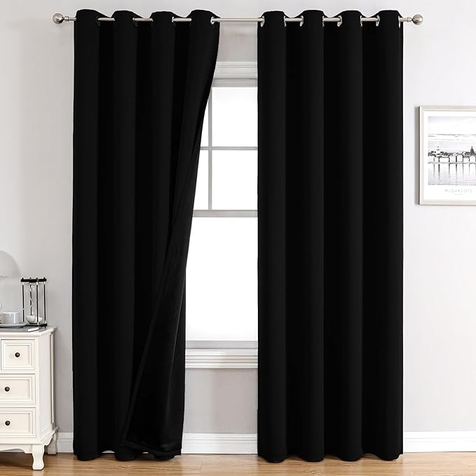 ChrisDowa 100% Blackout Curtains 80 inch Long by ChrisDowa