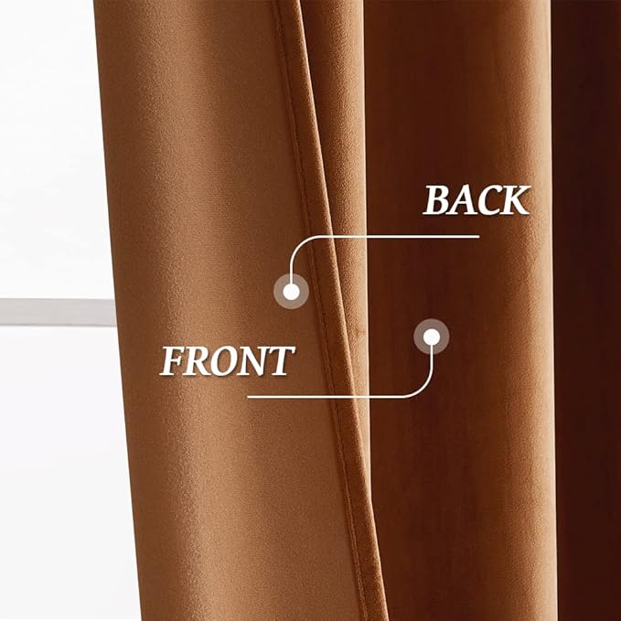 RYB HOME Velvet Blackout Curtains - Image 5