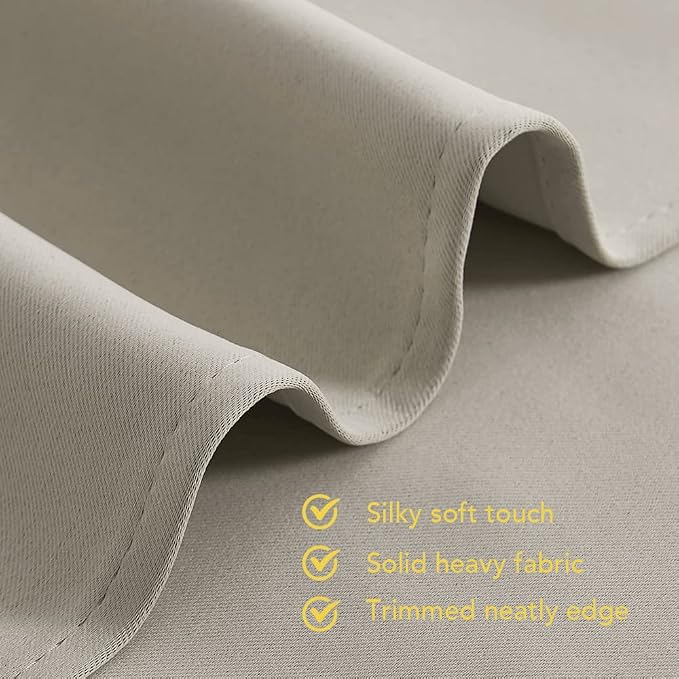 NICETOWN Thermal Insulated Narural Blackout Curtains - Image 5
