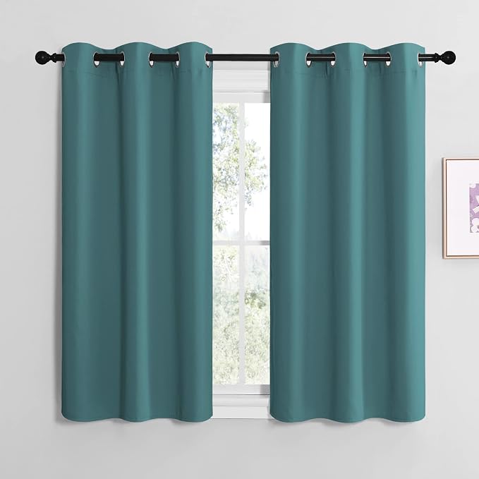 NICETOWN Short Kitchen Blackout Curtains, Thermal Insulated Solid Grommet by NICETOWN