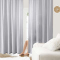 HOMEIDEAS Non-See-Through Light Grey Privacy Sheer Curtains, 52 X 96 Inches by HOMEIDEAS
