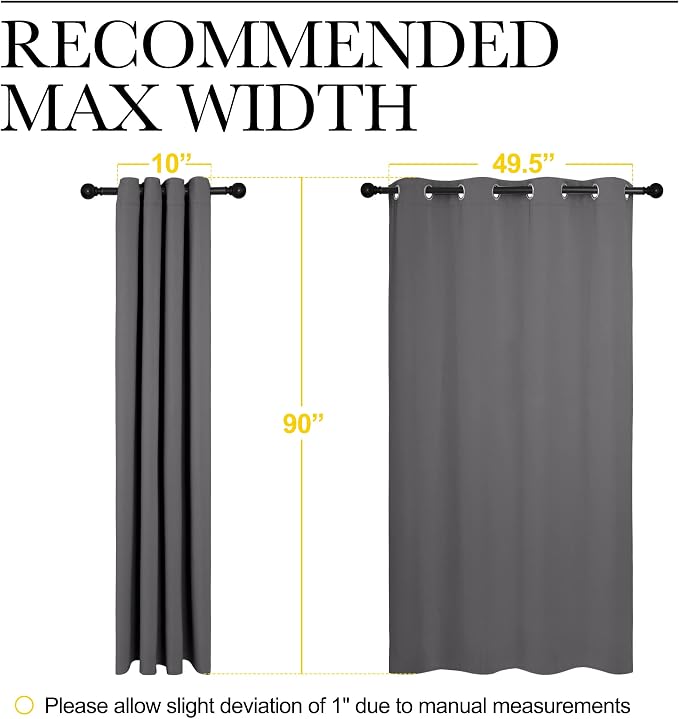 NICETOWN Bedroom Blackout Curtains Panels - Image 7