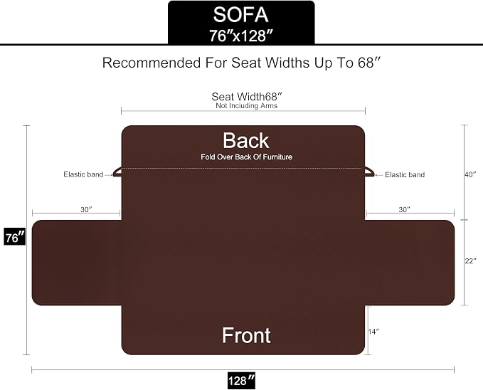U-NICE HOME Reversible Sofa Cover Washable Couch Cover - Image 6