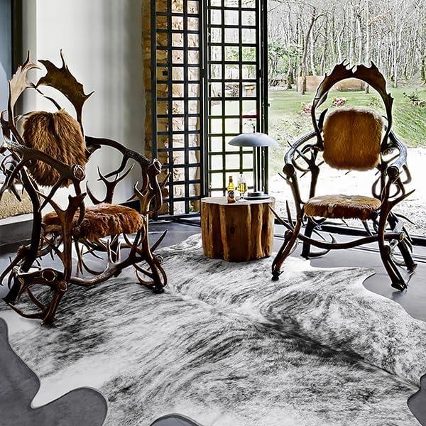 AROGAN 8×10 Feet Western Decor Faux Fur Cowhide Rug, Premium Animal Skin Cow - Image 9