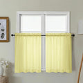 Gwine Short Kitchen Sheer Curtains 30 Inch Length by Gwine