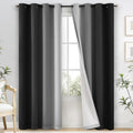 Yakamok 100% Blackout Curtains 84 Inch Length 2 Layers, Light Blocking Thermal by Yakamok