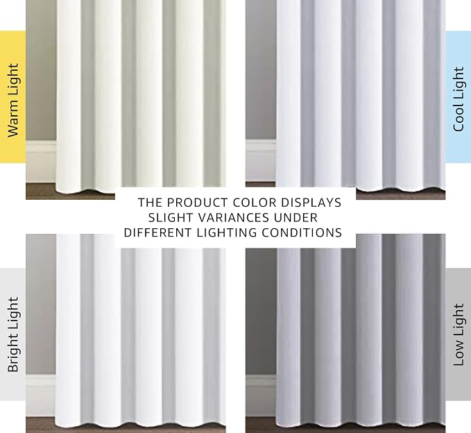H.VERSAILTEX Patio White Curtains 100 x 96 Inches - Image 3