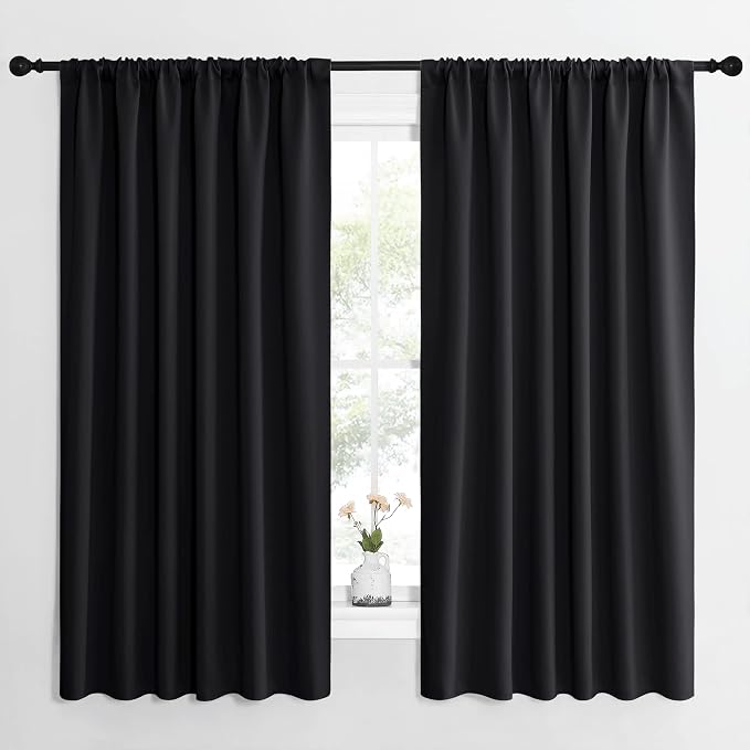 NICETOWN Halloween Black Blackout Curtain Blinds by NICETOWN