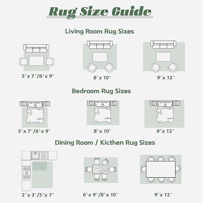 Area Rug 8x10 Washable Rug, Vintage Boho Medallion Rugs Non-Slip Soft Low Pile - Image 8