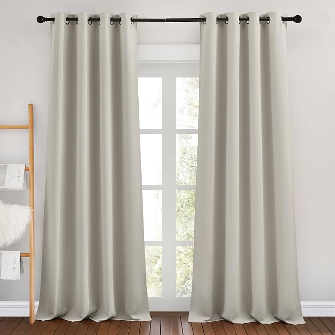 NICETOWN Natural Room Darkening Curtains by NICETOWN
