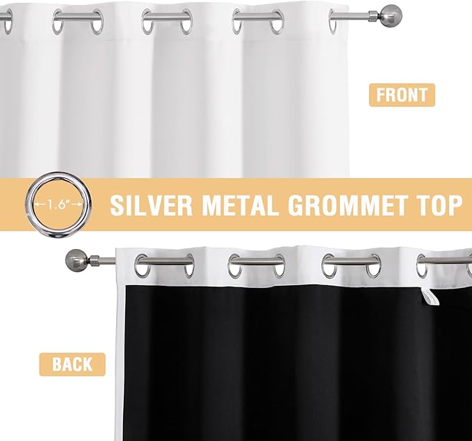 ChrisDowa 100% Blackout Curtains 72 inch Long - Image 3
