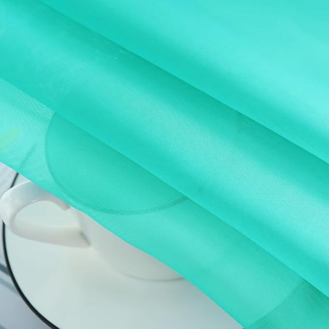 SpaceDresser Sheer Voile Window Treatment Rod Pocket Curtain Panels - Image 6