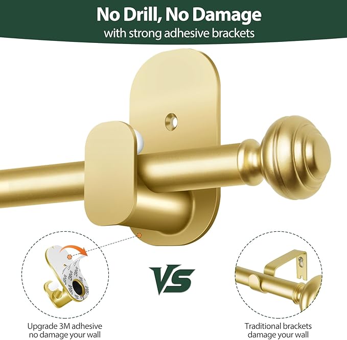 KAMANINA Curtain Rods No Drilling - Image 5