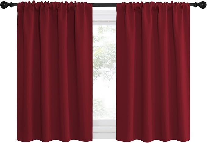 NICETOWN 36 inch Curtains for Small Windows, Thermal Insulated Privacy Short - Image 2