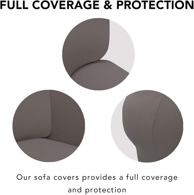 PureFit Super Stretch 4 Seater Sofa Slipcover – Spandex Non Slip Soft Couch - Image 3