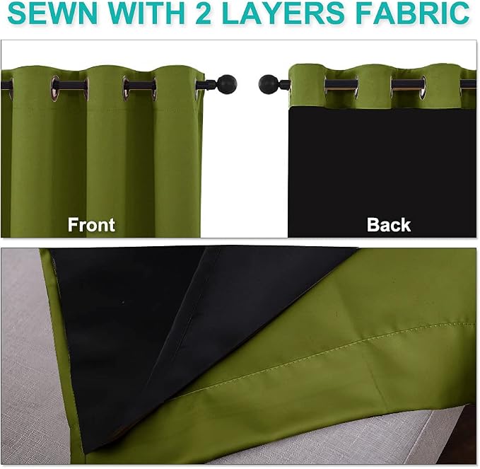 NICETOWN 100% Blackout Curtain Set, Thermal Insulated & Energy Efficiency - Image 5