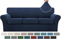 Turquoize 4 Piece Sofa Covers for 3 Cushion Couch Sofa Slipcover Soft Couch by Turquoize