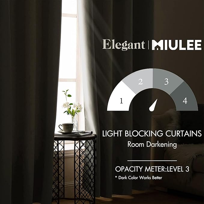 MIULEE Blackout Curtains 96 Inches Long - Image 2