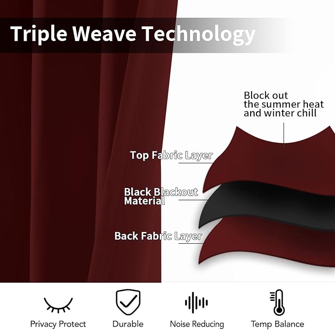 Yakamok Thermal Insulated Blackout Curtains - Image 4