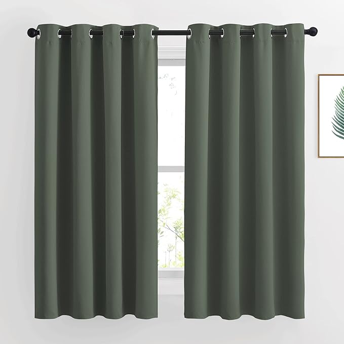 NICETOWN Bedroom Curtains 63 inch Length 2 Panels by NICETOWN