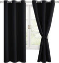 Blackout Curtains for Bedroom 38 x 63 Inches Length, Window Curtains for Living by Hiasan