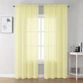 Chyhomenyc Sheer Curtains 84 Inches Long 2 Panels Set by Chyhomenyc