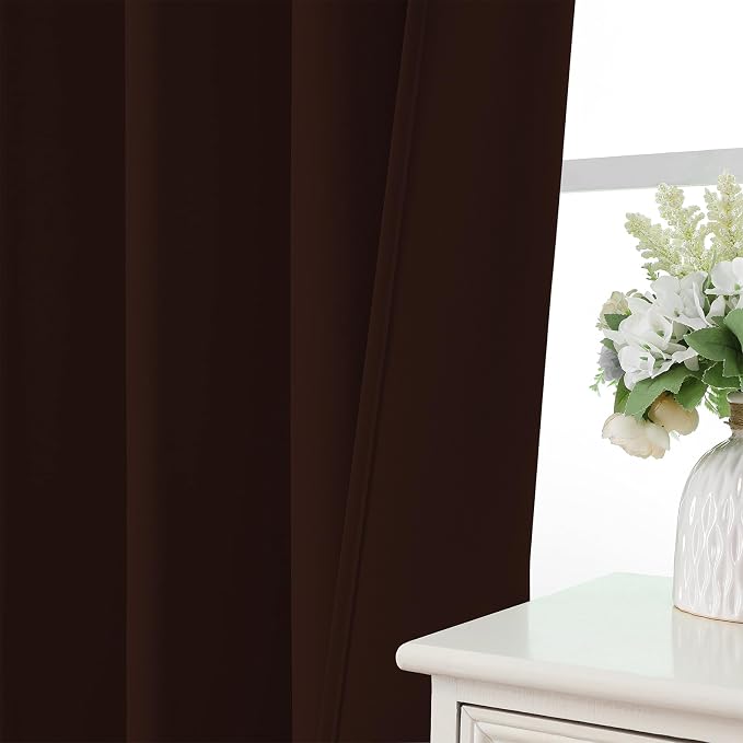 CUCRAF Chocolate Blackout Curtains Customize, Rod Pocket Room Darkening Curtain - Image 6