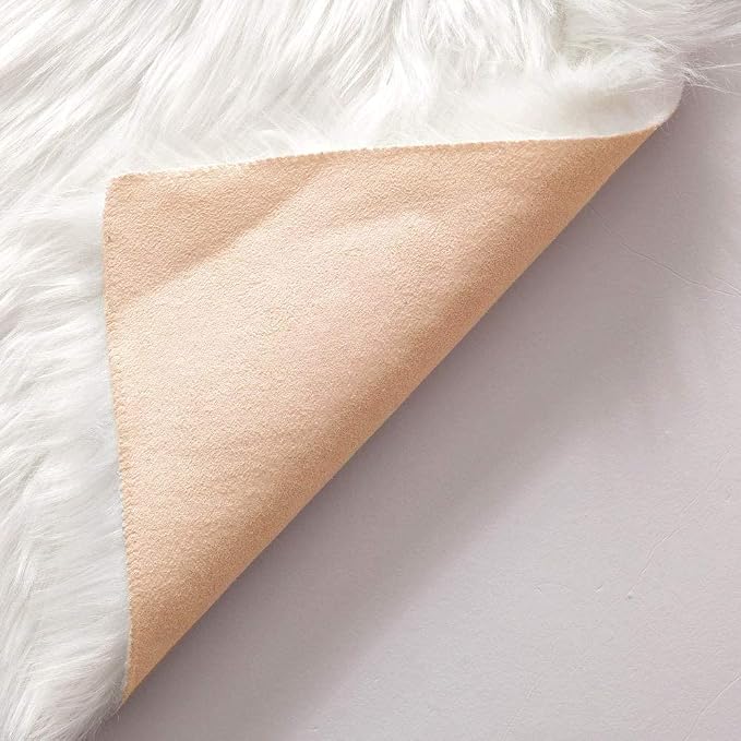 MIULEE Luxury Super Soft Fluffy Area Rug Faux Fur Sheepskin Rug Decorative - Image 3