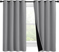 NICETOWN Silver Grey 100% Blackout Curtains by NICETOWN