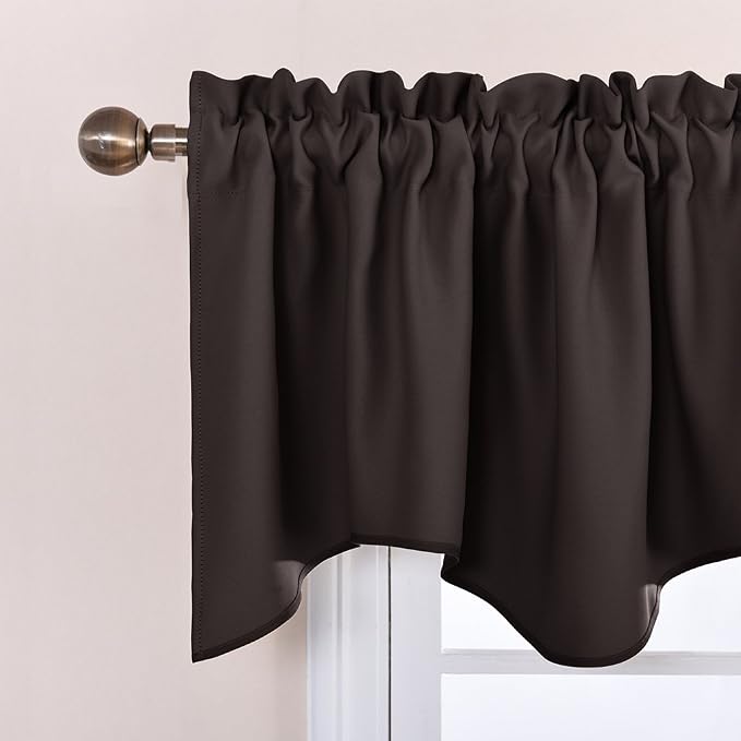 NICETOWN 2 Panels Kitchen Window Valances Farmhouse Style Window Treatment - Image 4