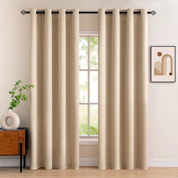MIULEE Blackout Curtains for Bedroom Living Room Thermal Insulated Room by MIULEE