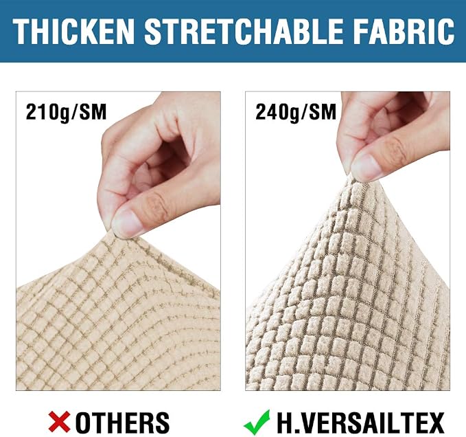 H.VERSAILTEX 3 Piece Stretch Sofa Covers - Image 5