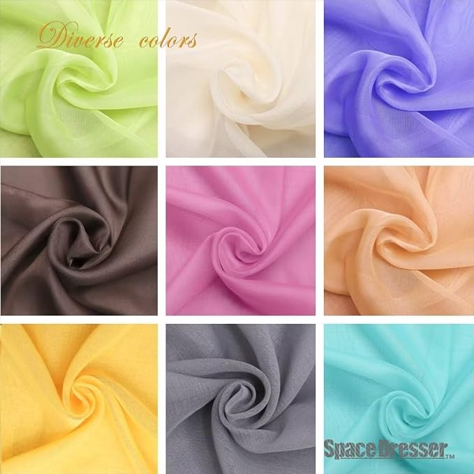 SpaceDresser Basic Rod Pocket Sheer Voile Window Curtain Panels White 1 Pair 2 - Image 9