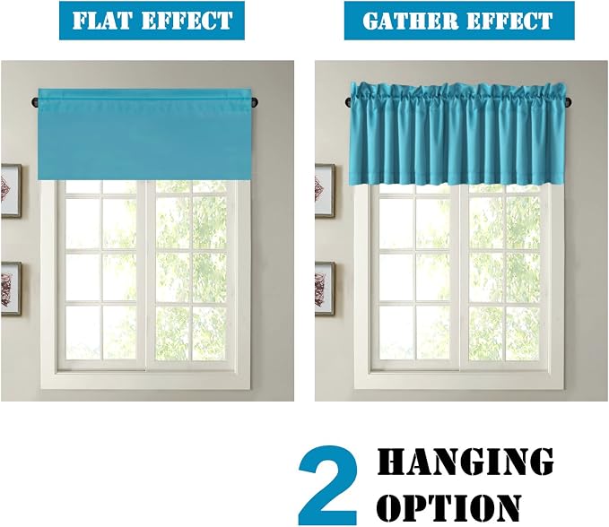 H.VERSAILTEX Blackout Valances for Windows, Kitchen Valance Curtains for Living - Image 6