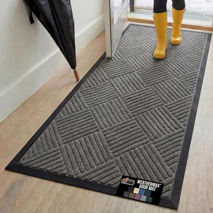 GORILLA GRIP 100% Waterproof All-Season WeatherMAX Doormat, US Designed Natural by GorillaGrip