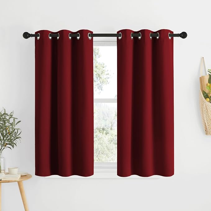 NICETOWN Blackout Burgundy Red Curtains and Drapes by NICETOWN