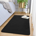 Amearea Modern Washable Runner Rugs, 2x4 Feet Black Bedroom Runner Rug by AmeareaDirect