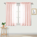 DWCN Blush Pink Sheer Curtains Semi Transparent Voile Rod Pocket Curtains by DWCN